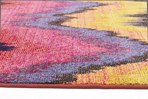 Designer Ikat Rug Pink - Floorsome - Modern