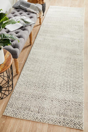 Diamond Grey Transitional Runner Rug - Floorsome - Modern