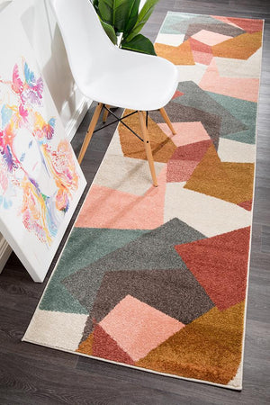 Dimensions 420 Blush Modern Runner Rug - Floorsome - Modern