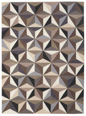 Dimensions Flat Weave Rug Grey - Floorsome - Modern