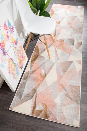 Divinity Shatter Blush Modern Runner Rug - Floorsome - Modern