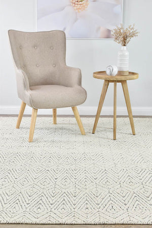 Dolomite Ivory Wool Rug - Floorsome - FLATWEAVE