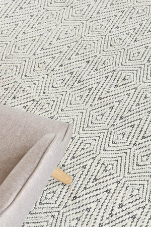 Dolomite Ivory Wool Rug - Floorsome - FLATWEAVE