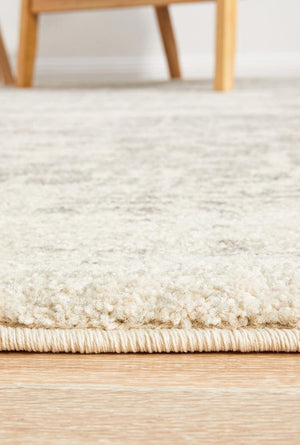 Dream White Silver Transitional Rug - Floorsome - Modern