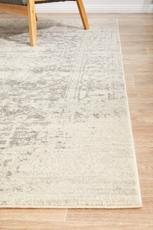 Dream White Silver Transitional Rug - Floorsome - Modern