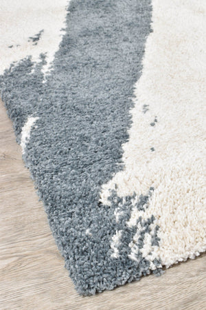 Elle 62602 692 Grey Cream Rug - Floorsome - SHAGGY