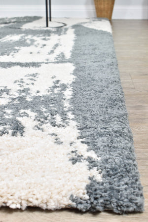 Elle 62602 692 Grey Cream Rug - Floorsome - SHAGGY