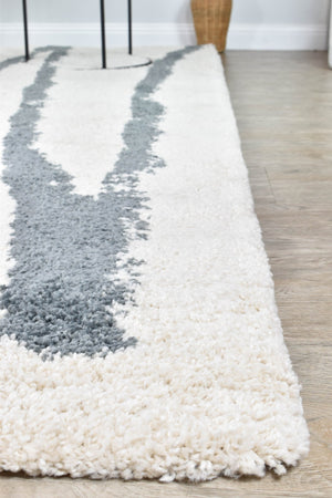 Elle 62628 962 Cream Grey Rug - Floorsome - SHAGGY