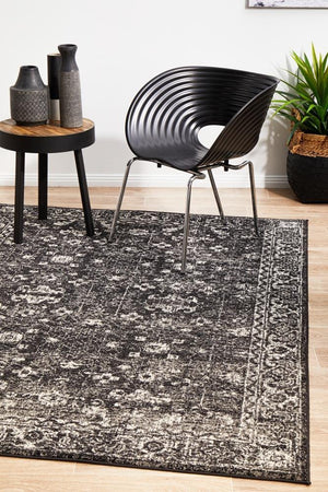 Estella Charcoal Transitional Rug - Floorsome - Modern