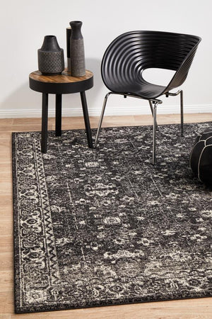 Estella Charcoal Transitional Rug - Floorsome - Modern