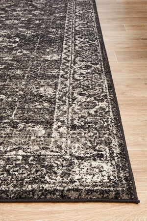 Estella Charcoal Transitional Rug - Floorsome - Modern