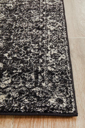 Estella Charcoal Transitional Runner Rug - Floorsome - Modern