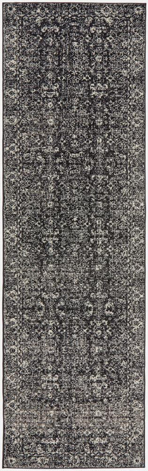 Estella Charcoal Transitional Runner Rug - Floorsome - Modern