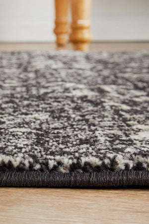 Estella Charcoal Transitional Runner Rug - Floorsome - Modern