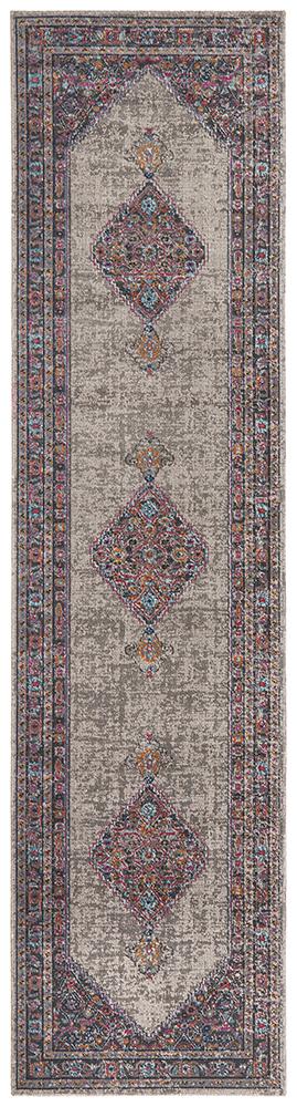 Eternal 910 Grey Runner Rug - Floorsome - Traditional