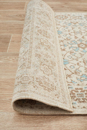 Eternal 911 Bone Runner Rug - Floorsome - Modern