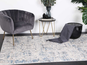 Expressions Navy Blue Ikat Rug - Floorsome - Modern Rugs