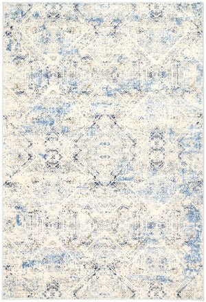 Expressions Navy Blue Ikat Rug - Floorsome - Modern Rugs