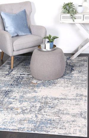 Expressions Navy Blue Modern Rug - Floorsome - Modern Rugs