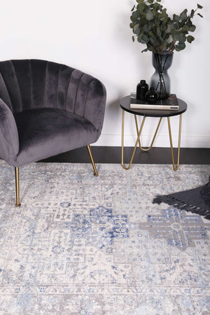 Expressions Navy Blue Oriental Rug - Floorsome - Modern Rugs