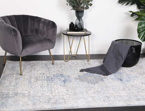 Expressions Navy Blue Oriental Rug - Floorsome - Modern Rugs