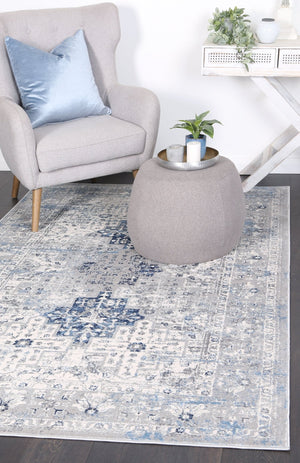 Expressions Navy Blue Oriental Rug - Floorsome - Modern Rugs