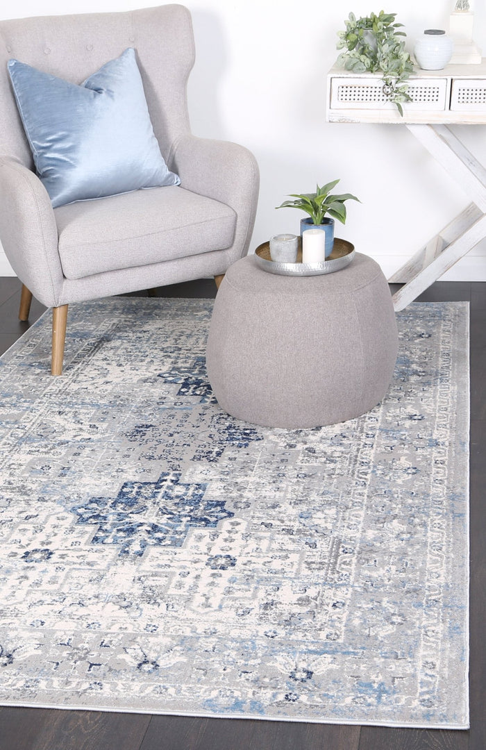 Expressions Navy Blue Oriental Rug