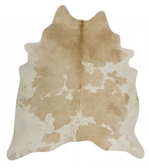 Exquisite Natural Cowhide Beige White - Floorsome - Cowhide