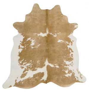Exquisite Natural Cowhide Beige White - Floorsome - Cowhide