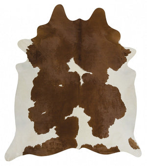 Exquisite Natural Cowhide Brown White - Floorsome - Cowhide