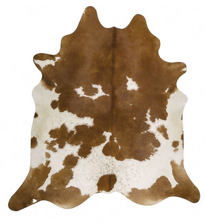 Exquisite Natural Cowhide Brown White - Floorsome - Cowhide