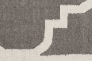 Flat Weave Large Moroccan Design Rug Grey - Floorsome - Modern