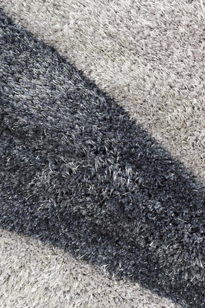 Florida Black Grey Rug 883 - Floorsome - Shag