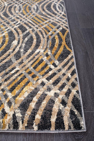 Flurry Modern Charcoal Runner Rug - Floorsome - Modern