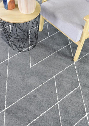 Focus Grey Diamond Rug - Floorsome - Modern Rugs