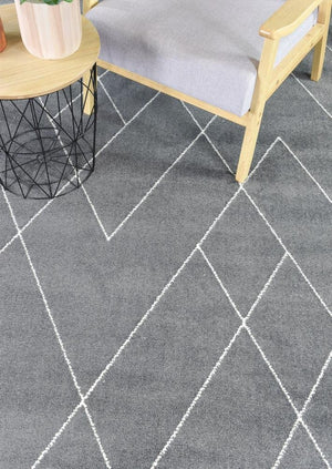 Focus Grey Diamond Rug - Floorsome - Modern Rugs