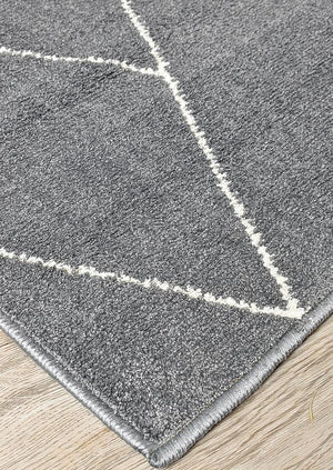 Focus Grey Diamond Rug - Floorsome - Modern Rugs