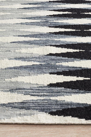 Frida Uber Gradient Rug Black Grey White - Floorsome - Modern