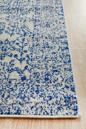 Frost Blue Transitional Runner Rug - Floorsome - Modern