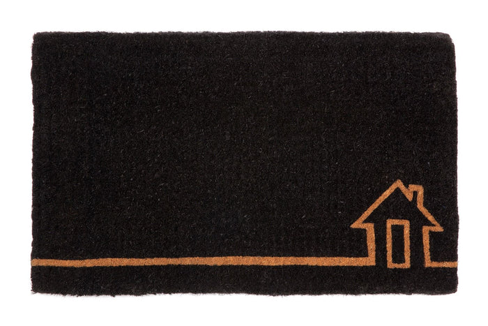 Ghar Black Coir Door Mat 45X75cm