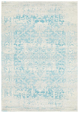 Glacier White Blue Transitional Rug - Floorsome - Modern