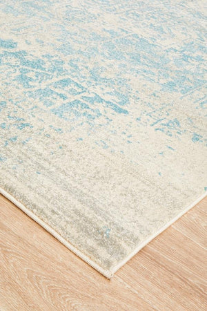 Glacier White Blue Transitional Rug - Floorsome - Modern