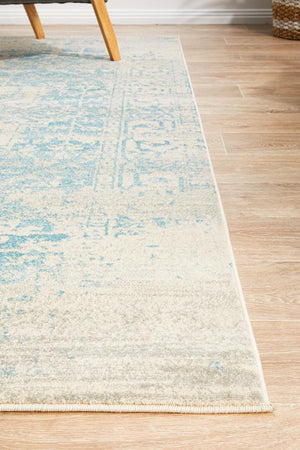 Glacier White Blue Transitional Rug - Floorsome - Modern