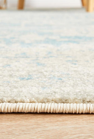 Glacier White Blue Transitional Rug - Floorsome - Modern