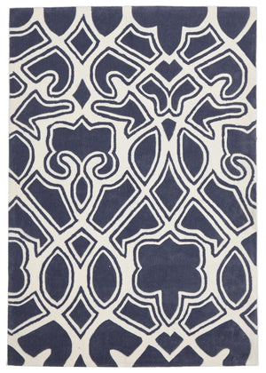 Gothic Tribal Design Rug Slate - Floorsome - Modern