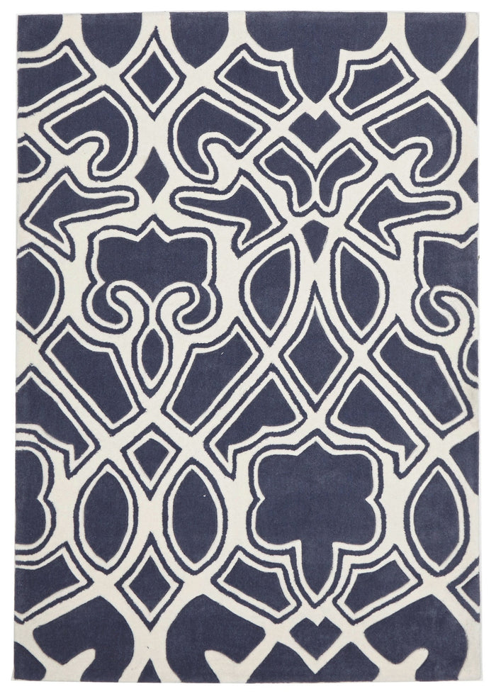 Gothic Tribal Design Rug Slate