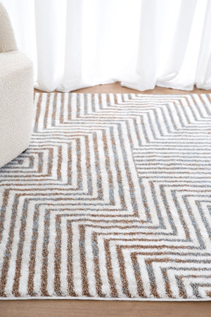 Grace Geometric Polyester Rug - Floorsome - Rug