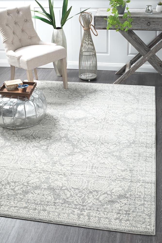 Gwyneth Stunning Transitional Silver Rug