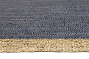 Hampton Grey Centre Jute Rug - Floorsome - Flatweave