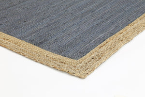 Hampton Grey Centre Jute Rug - Floorsome - Flatweave